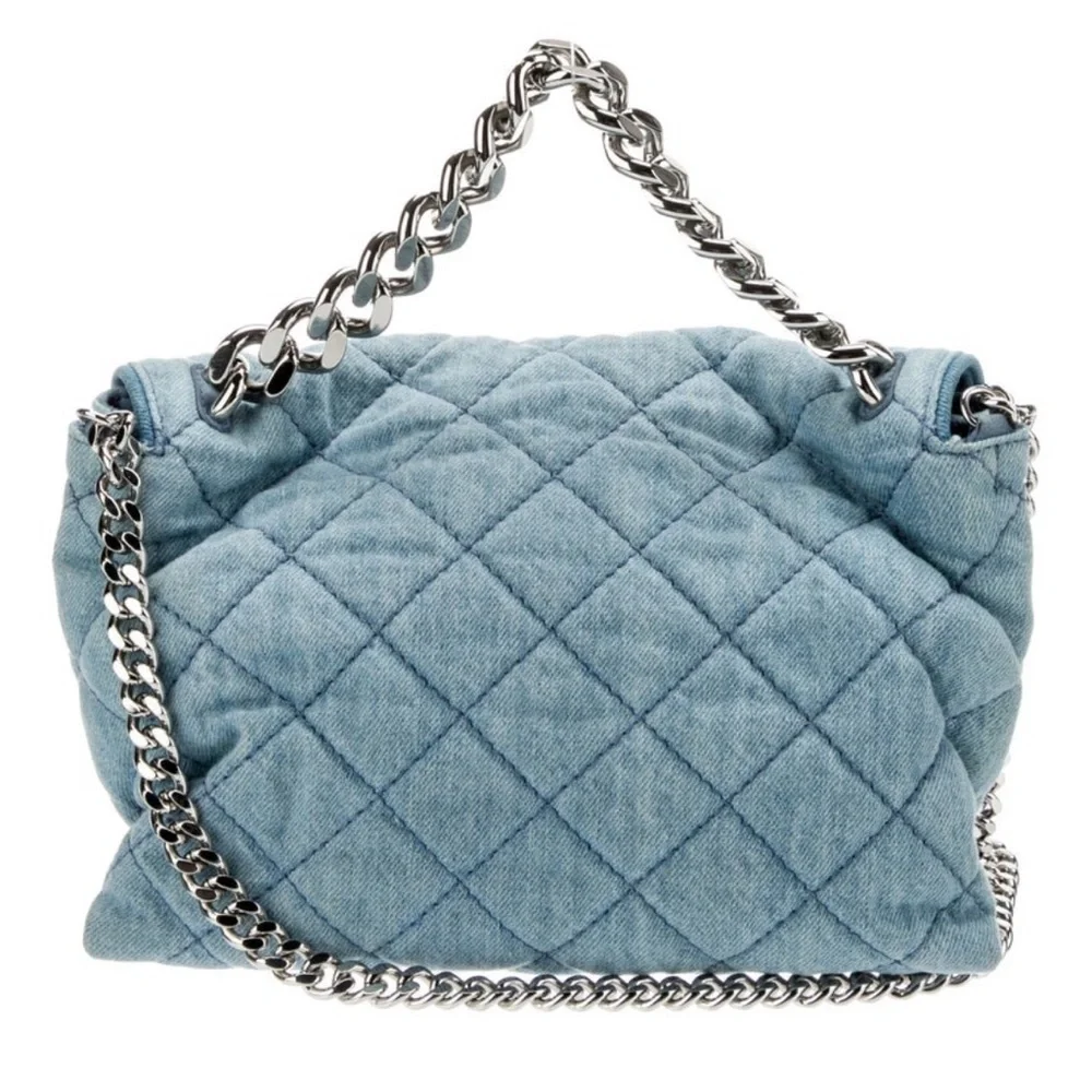 NWT - STELLA MCCARTNEY
Soft Quilted Denim Beckett Shoulder Bag In Blue - Picture 3 of 16